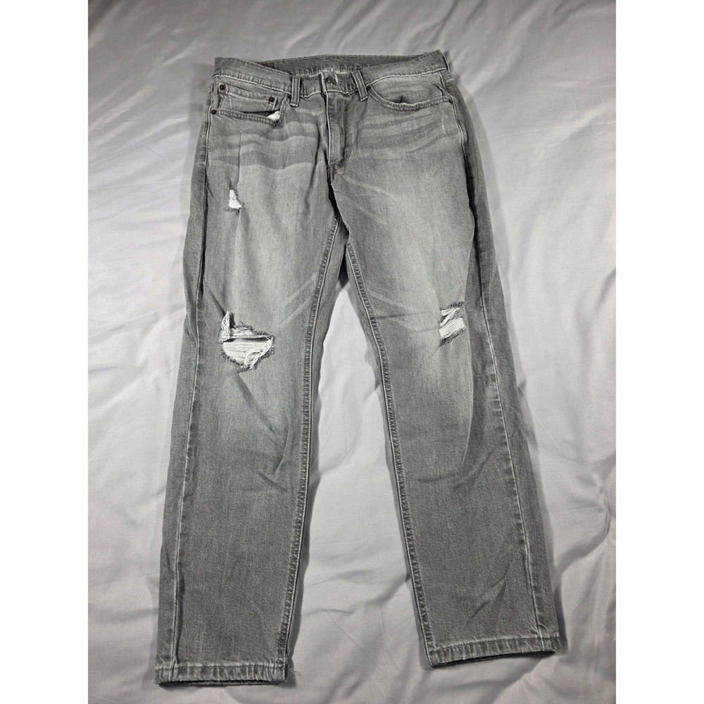 Levi's 531 Athletic Slim Jeans Mens 34x30 (Fits 34x28) Gray Distressed Denim
